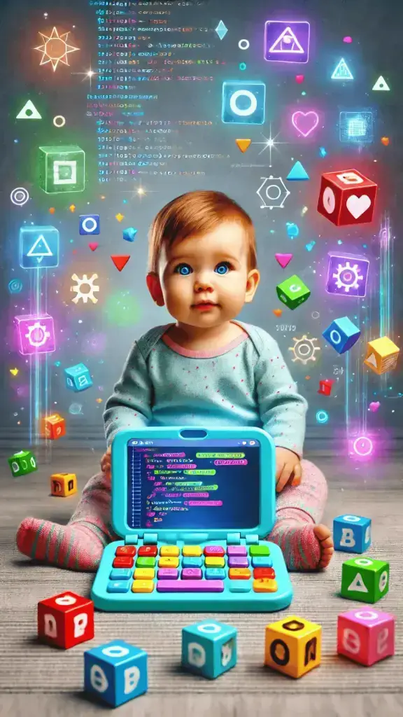 Enfant apprenant le codage sur une tablette interactive