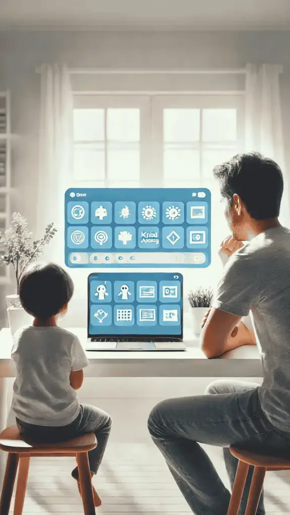 Enfant utilisant une ressource en ligne pour apprendre le codage